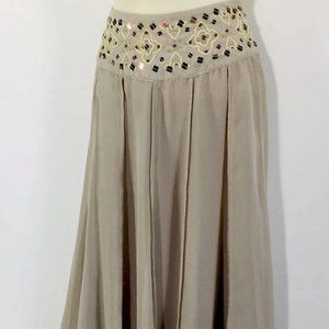 Worthington Dressy Skirt Womens Size 10(Medium) Embroidered Jeweled Waist & Hem